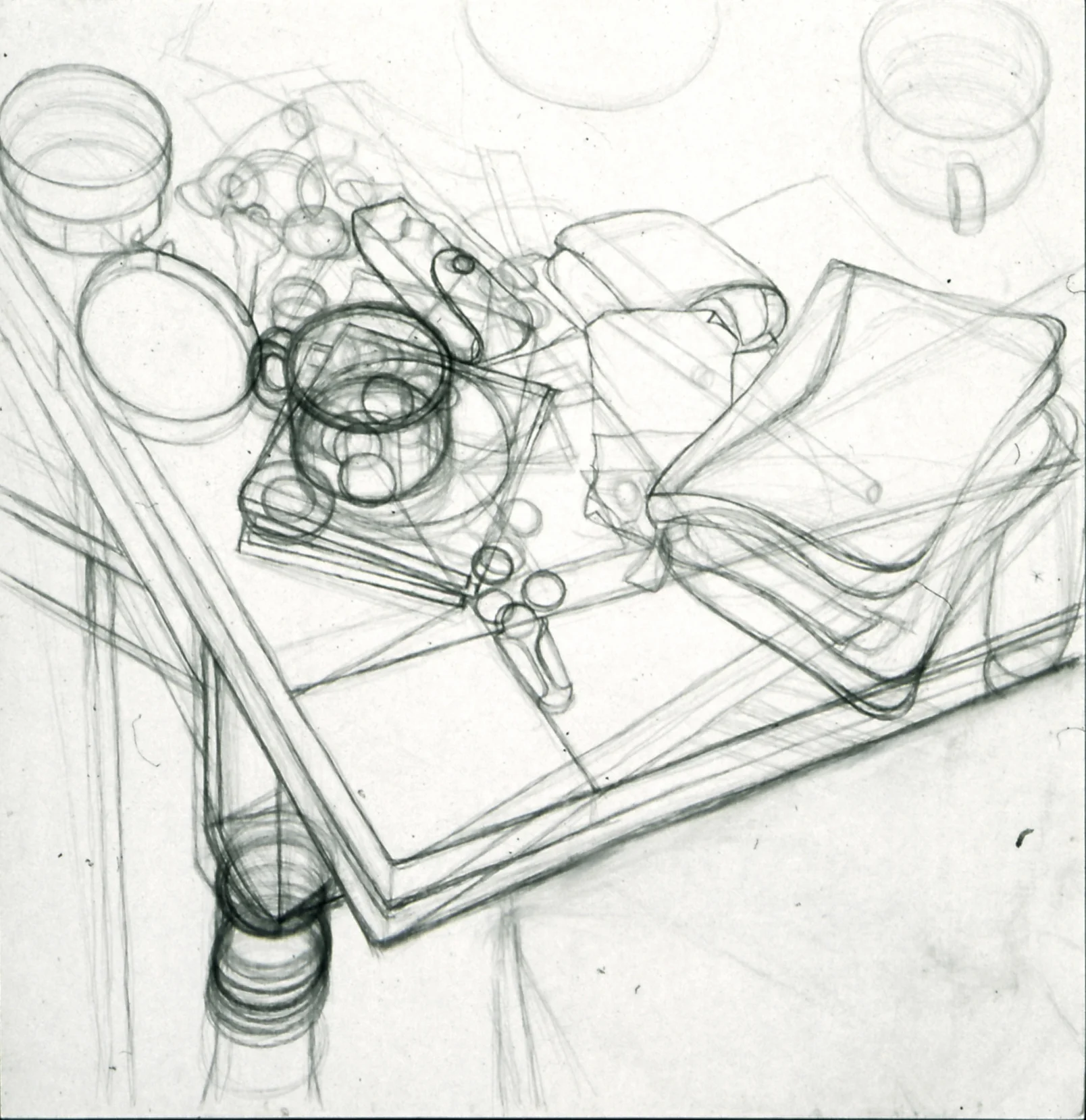 Table Top 2001 Pencil on Paper 61 x 61 cm