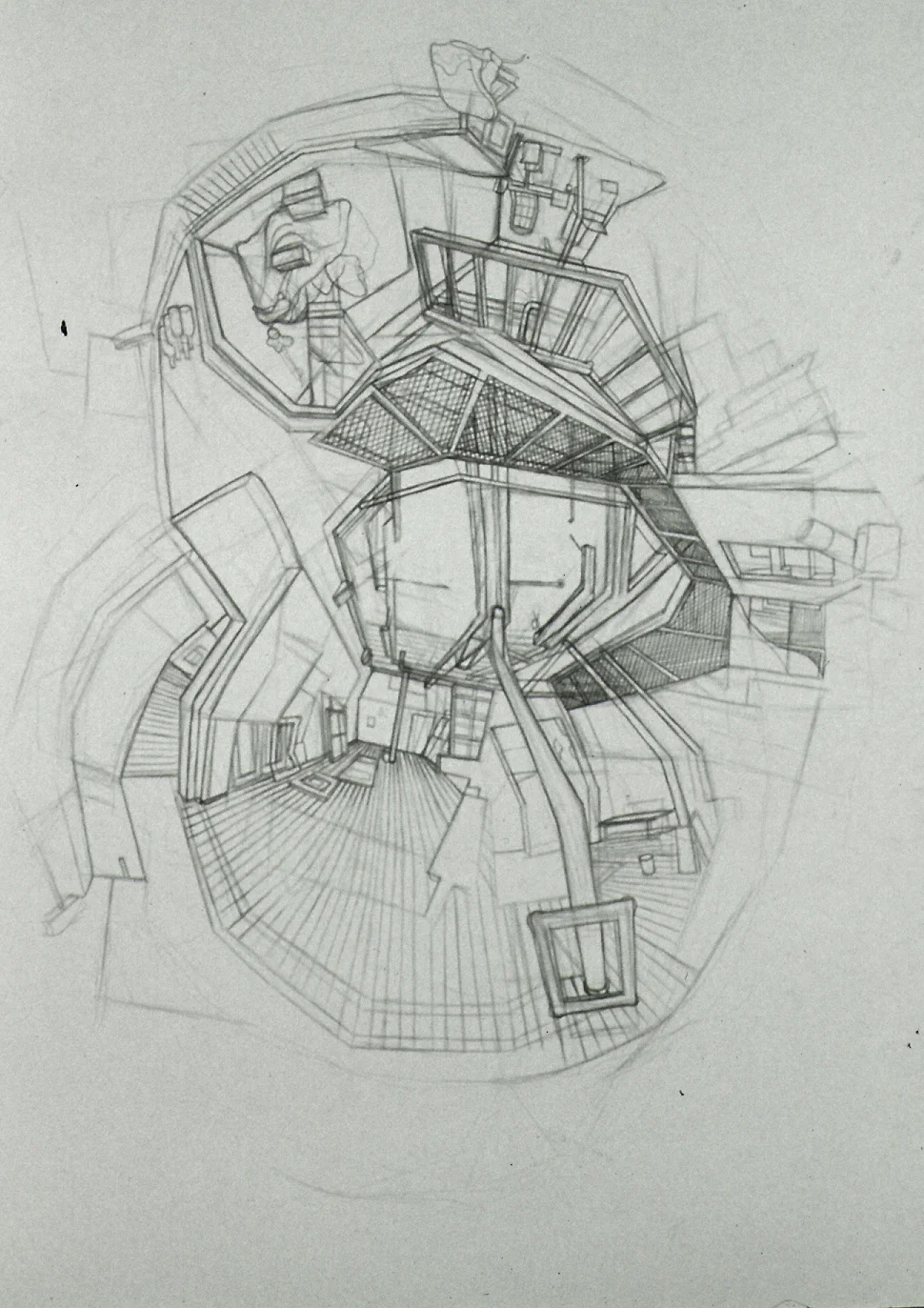 Brown Studio 1996 Graphite on Paper 76 x 56 cm