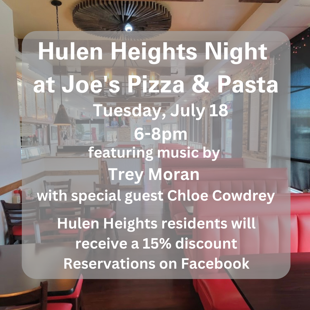 Hulen Heights Night at Joe's Italian Cuisine
