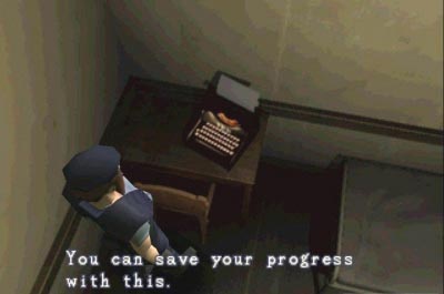 The infamous typewriter from Resident Evil . 