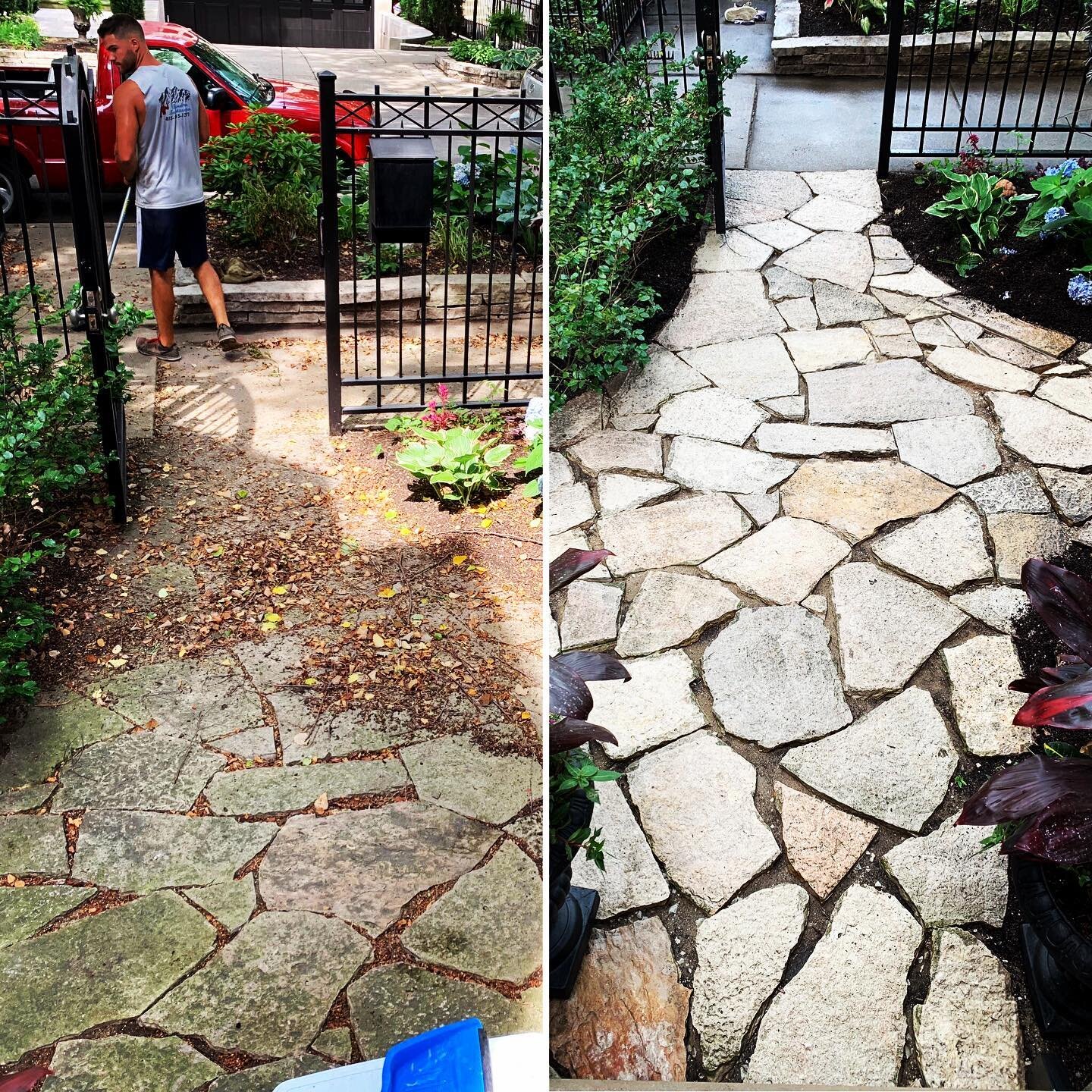 Before and after of a recent cleanup - we originally installed this more than 6 years ago! 🌷