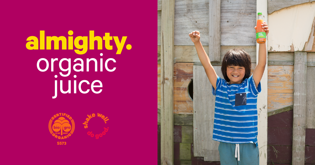Almighty make delicious organic juice you can feel good about drinking. 
