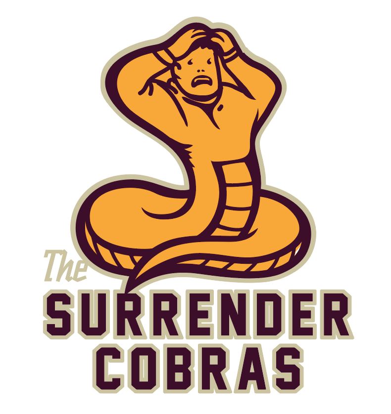 The Surrender Cobras part of a series of mock-college logos for Varsity jackets.&nbsp;