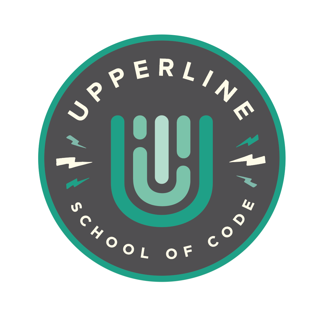 Upperline School of Code Camping patch for a coding school