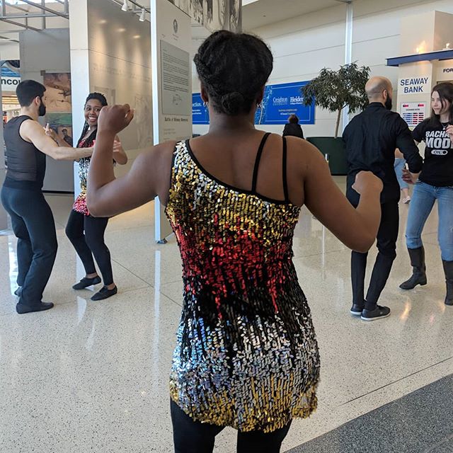 Sometimes your friend says "come with me, we're dancing at the airport!" And you say hell yeah