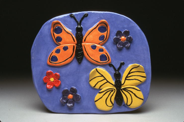Butterfly & Flower Tile
