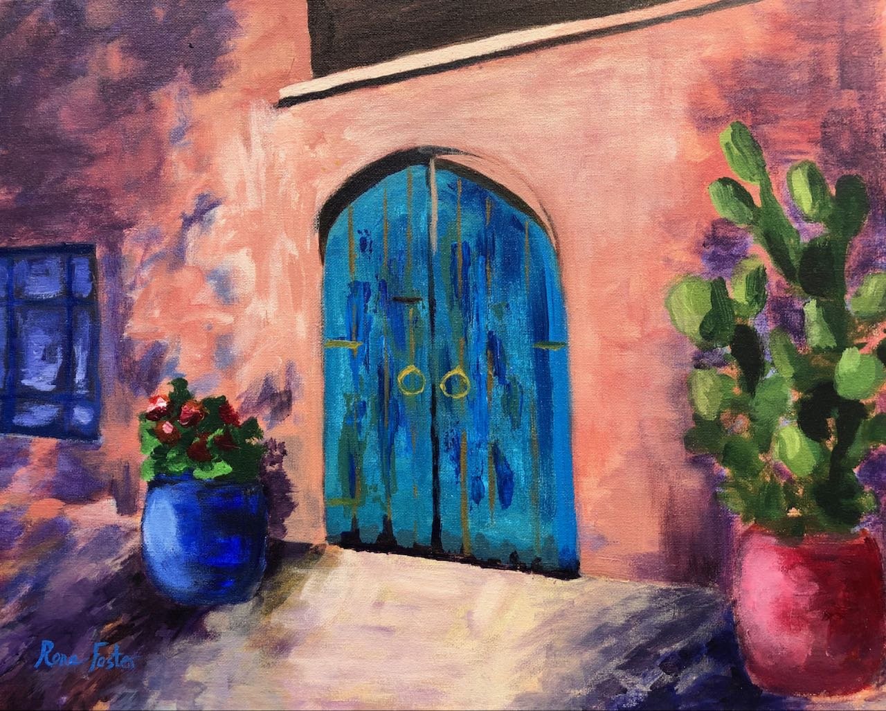 Hacienda with Turquoise Door