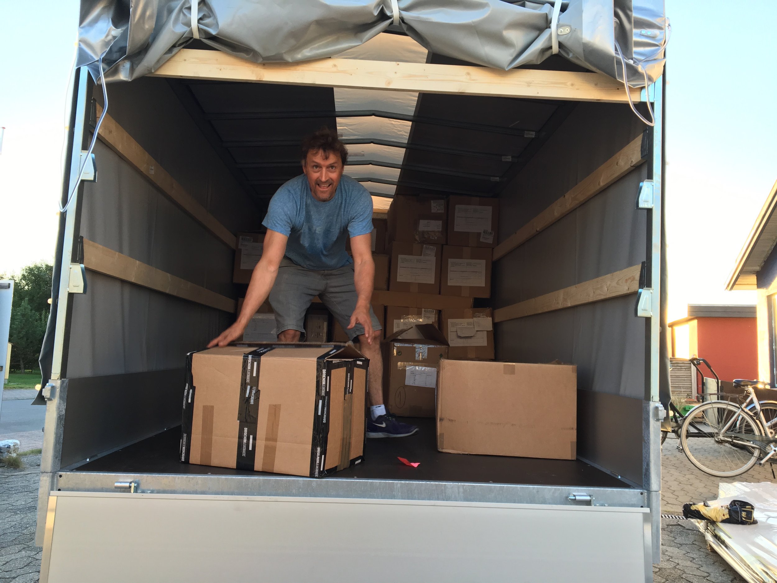 Our good friend, Mathias Nielsen, helped us move everything from the back of the building. 