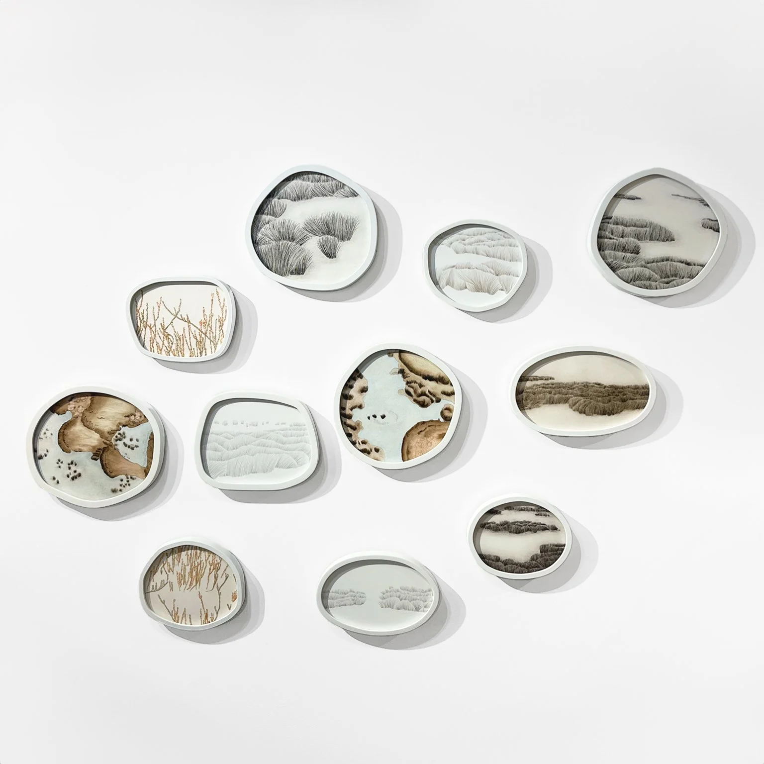 Installed work in 'These quiet places' exhibition, Gallery Thirty Three, Wānaka, NZ