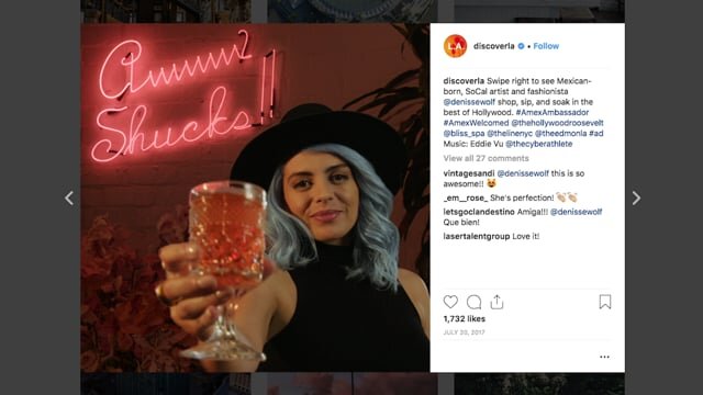 American Express + Discover LA “L.A. Lookbook: Rosy Oyster Boomerang 2” Instagram (Copy)