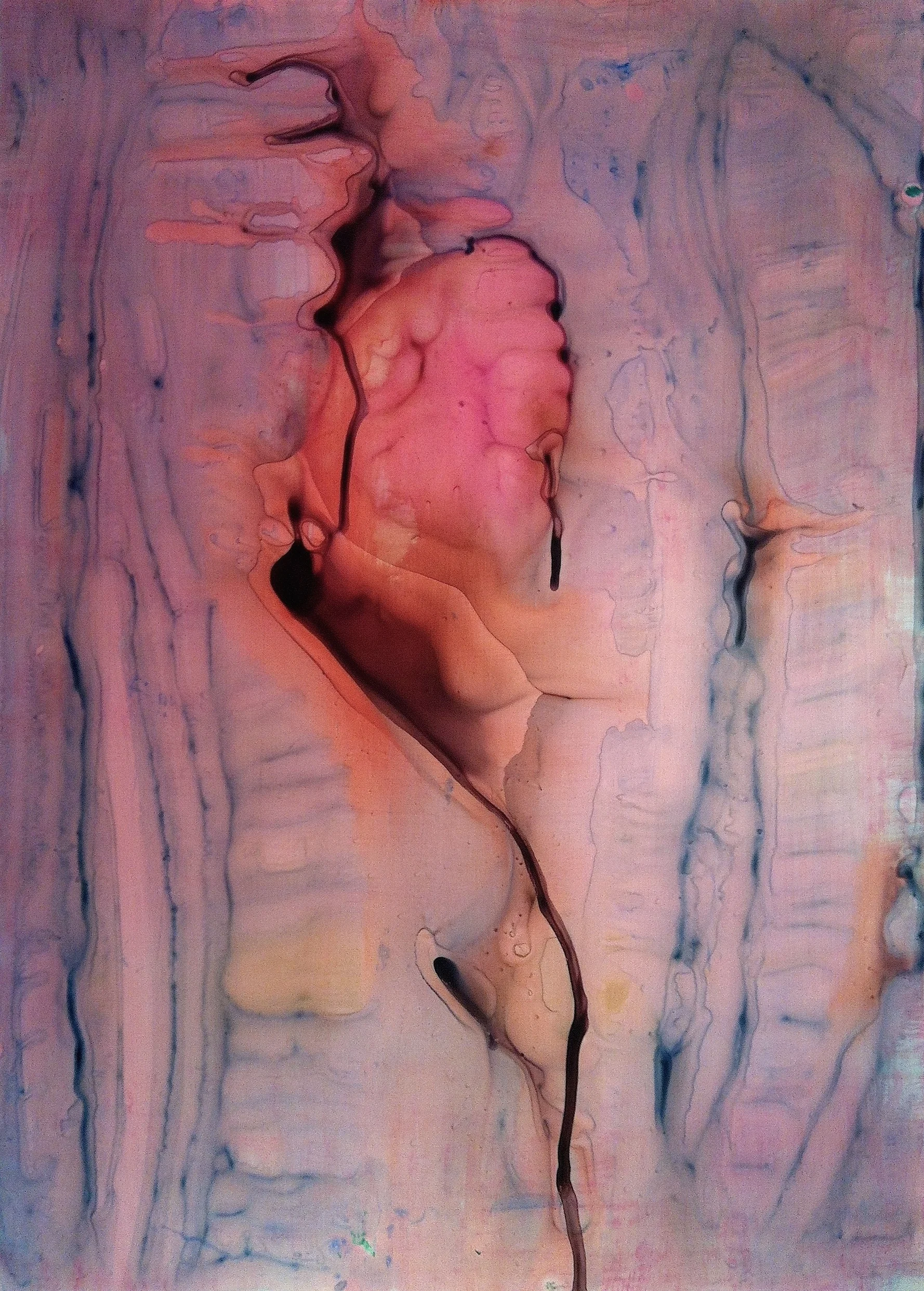 Glowheart Acylic on paper 28” x 20”