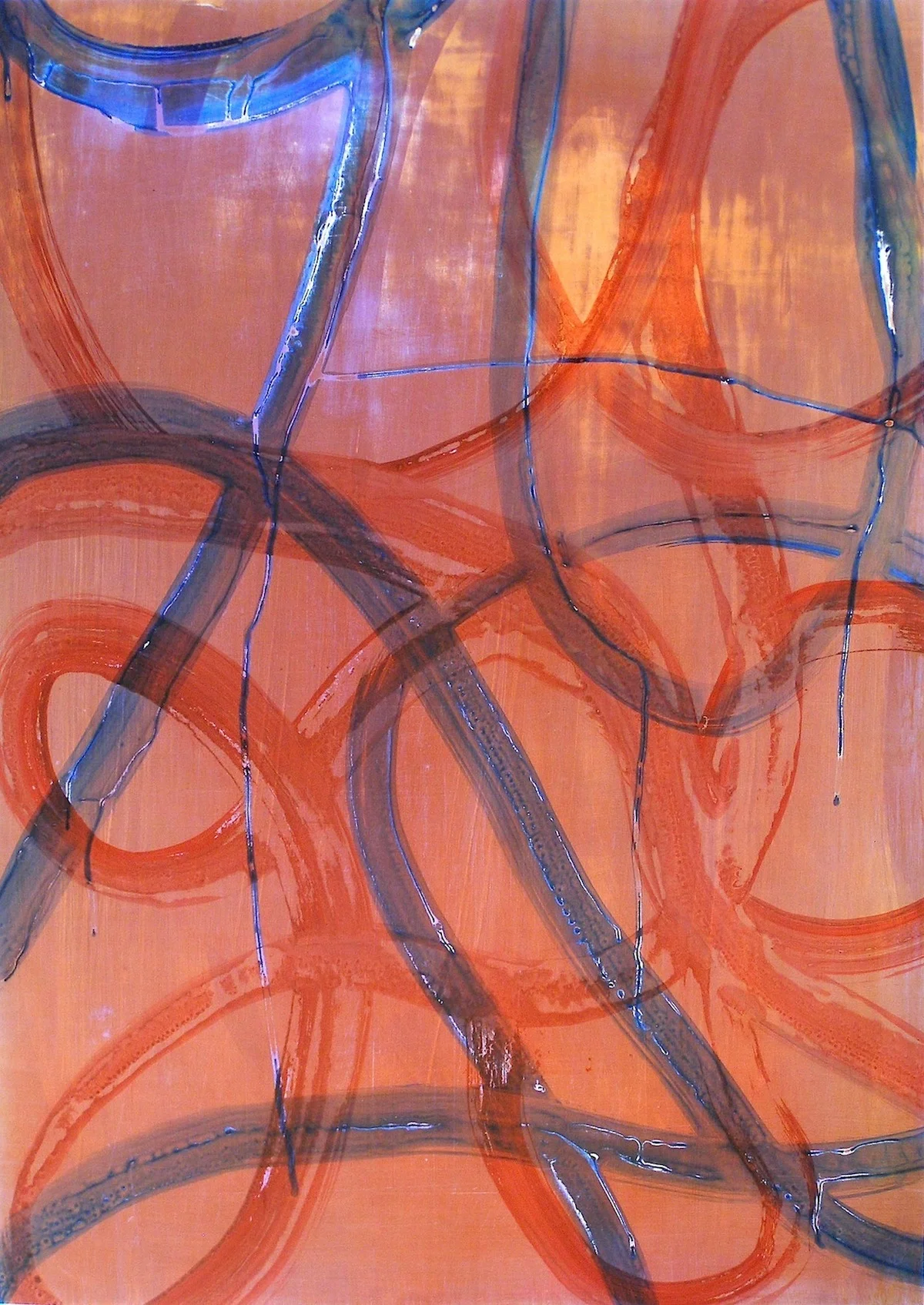 Loop Drop Acylic on paper 28" x 20"