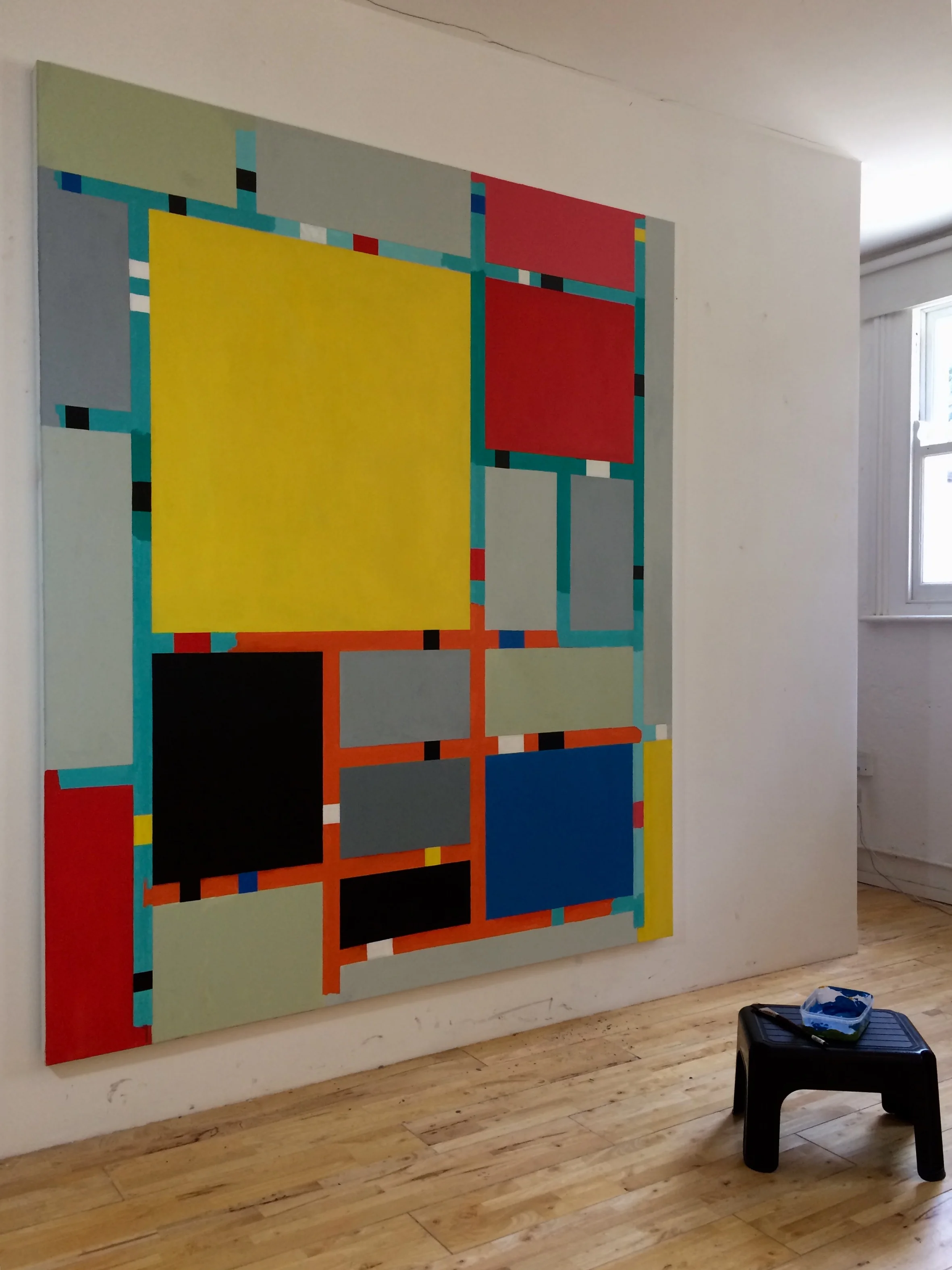  Not wanting to say anything about Piet   198cm x 167cm Acrylic on canvas, Spring 2017  