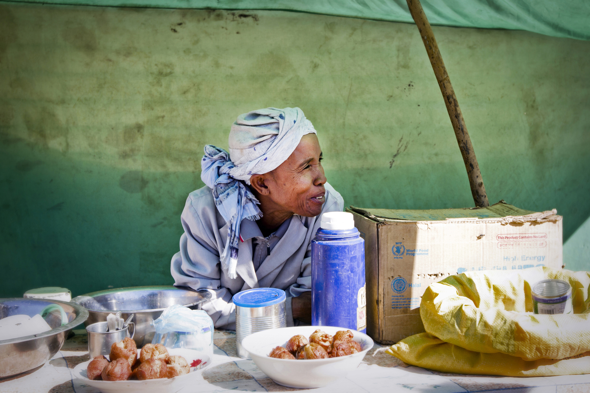 Stands with homemade food are very common, mostly various deep-fried goods.