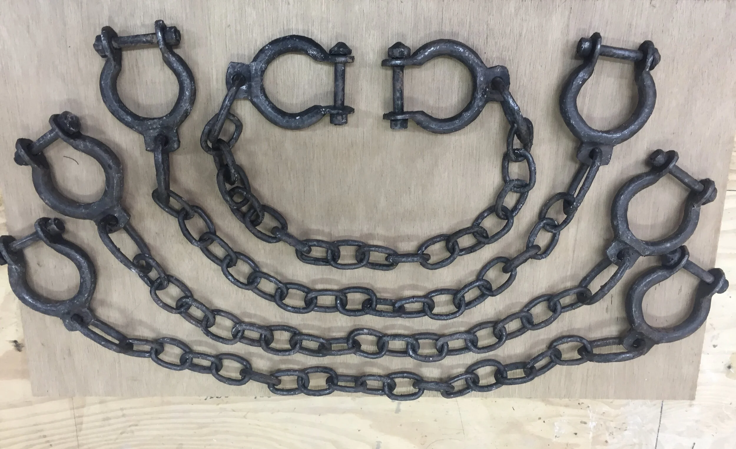 Rubber shackles - Outlander S3. Made with Rachel George