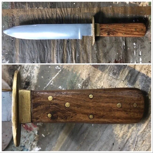 Foam handle and rubber blade - Outlander S5. Handle painted by Kirsty Glover