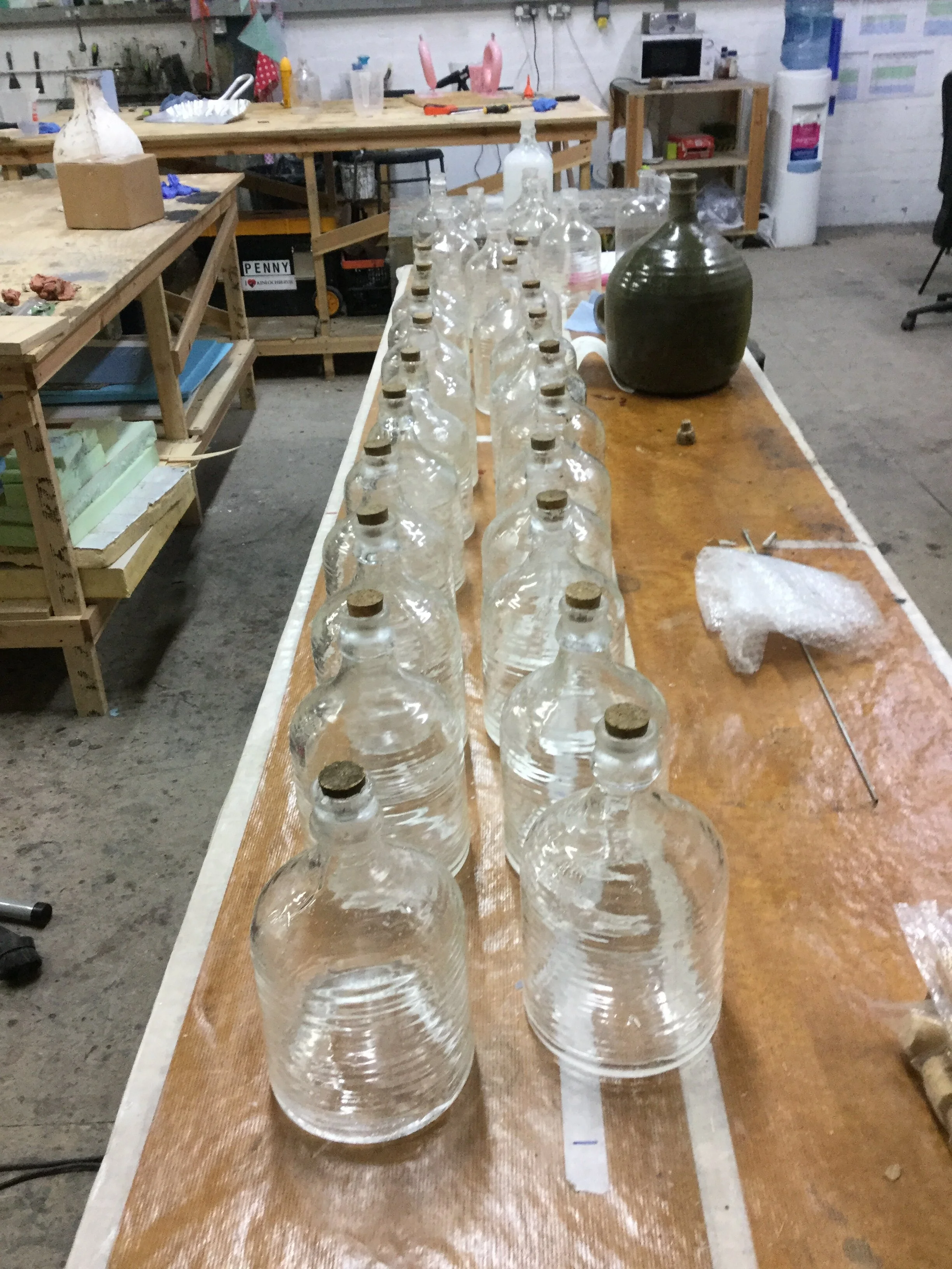 Smash plastic bottle, Print Shop set - Outlander S3. Made with Rachel George