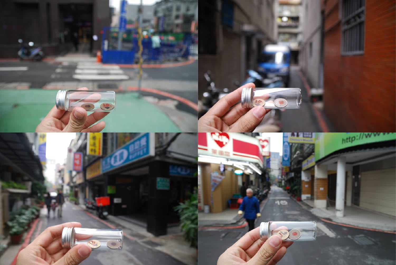 Walked round for a few times in the lane. The passers were curious about what I was doing. 在小巷內來回了很久,途人都投以好奇的目光