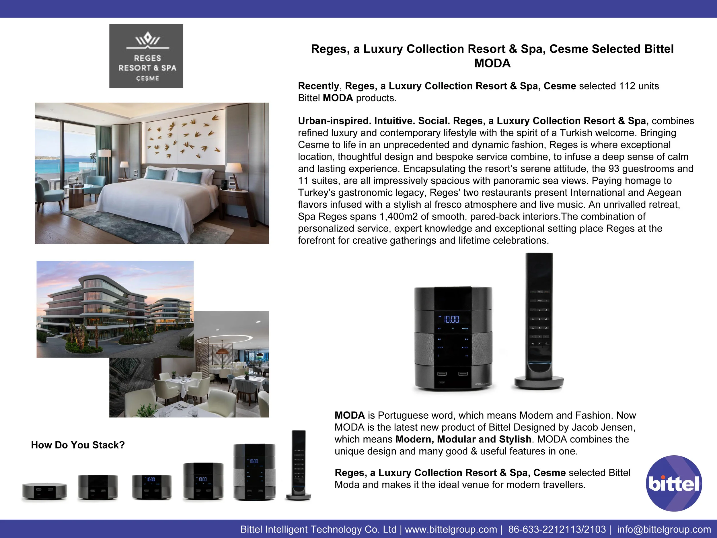 Marriott Reges Cesme Selects Moda For Luxury Collection Resort Aria Telecom