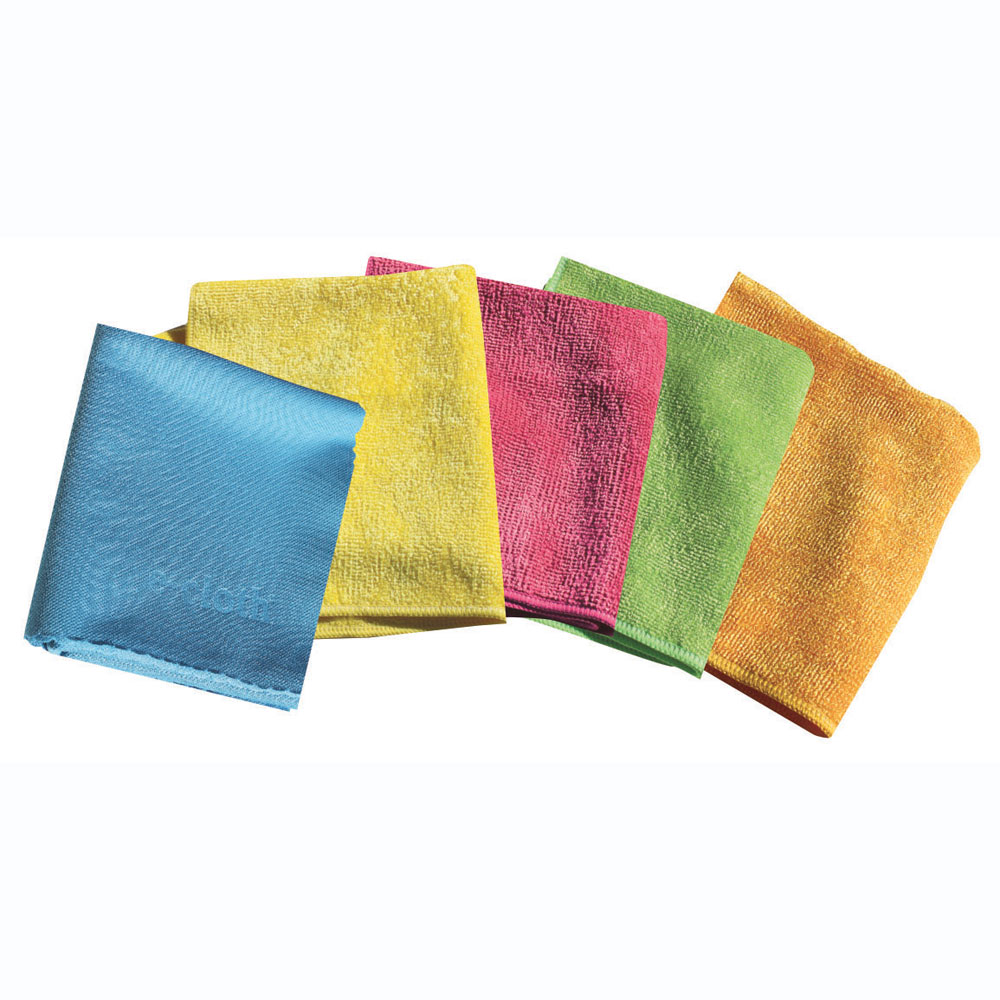 Starter 5 Pack 4 general Purpose Cloths 1 glass Glass & Polishing Good for all hard surfaces such as stainless steel, enamel, ceramic, granite, marble, slate, quartz, tile & wood