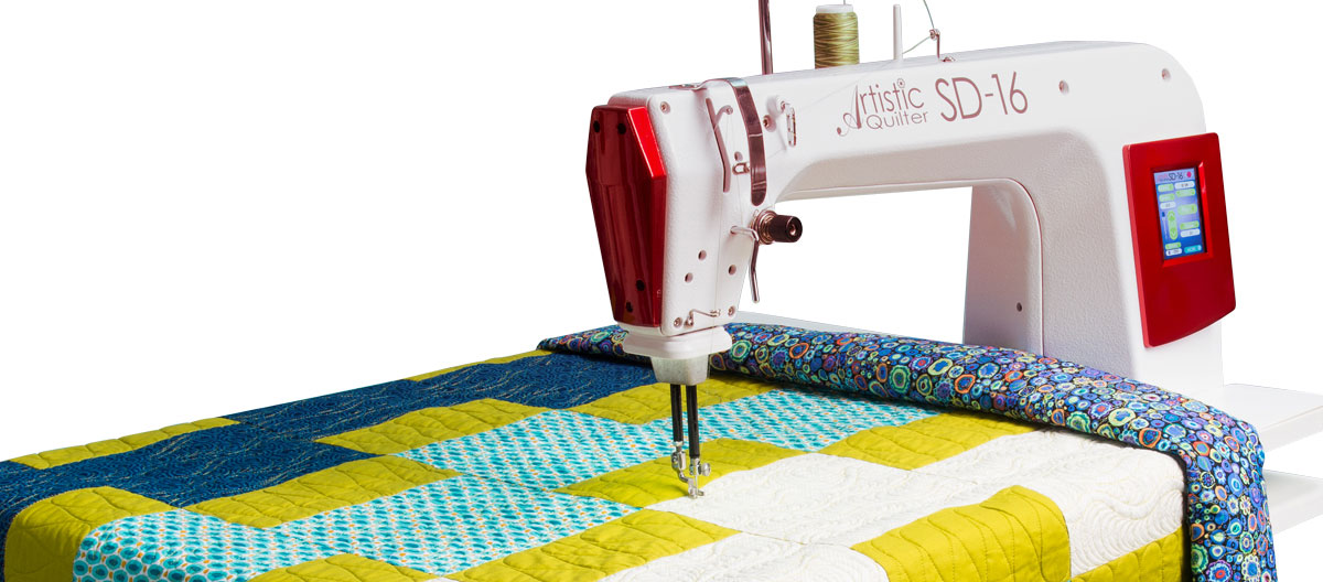 Artistic SD-16 ( sit - down ) * 16" throat space * full color touch screen * integrated thread stand * stitch regulator