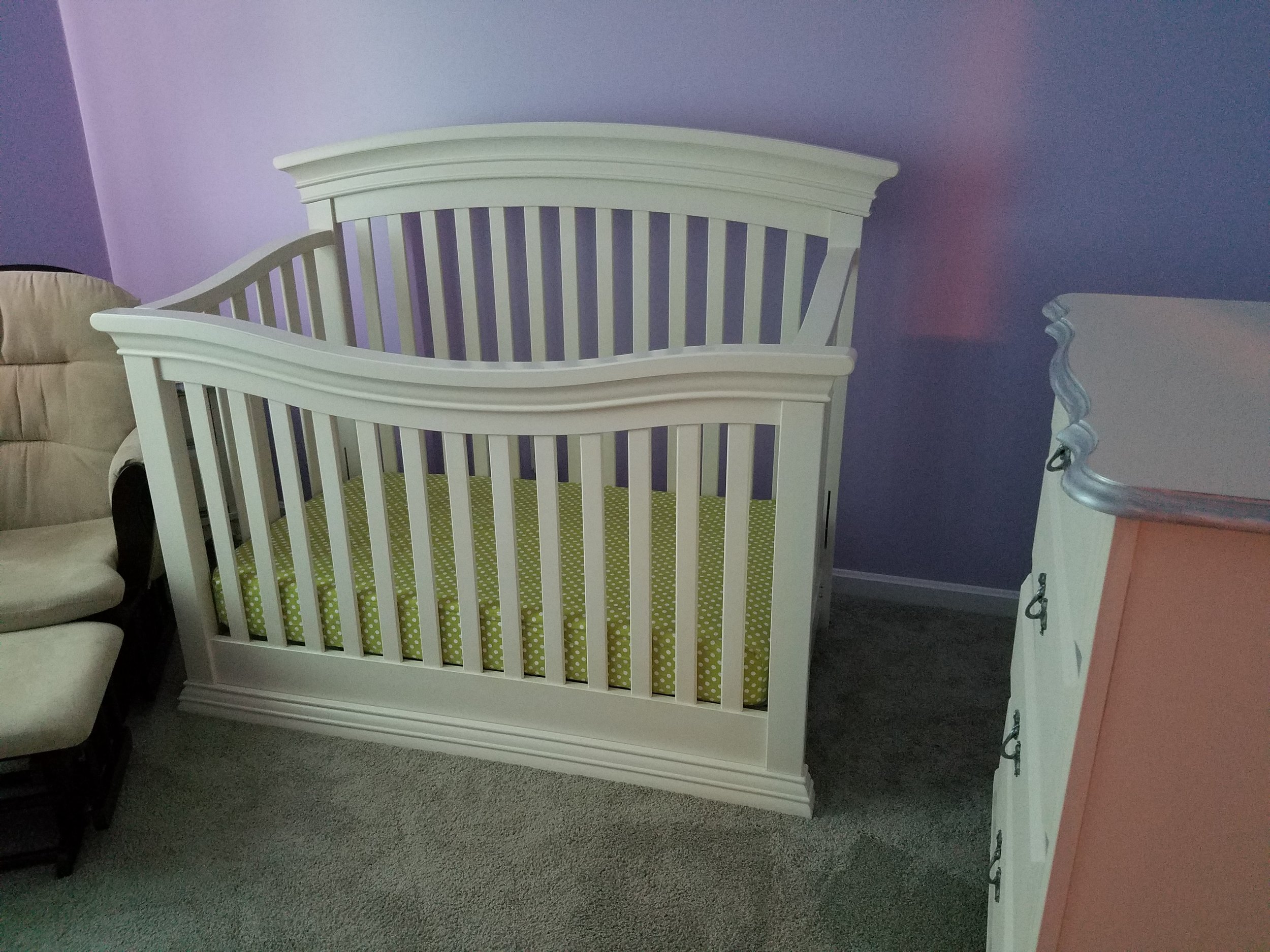 The dressers are a match with the crib now.