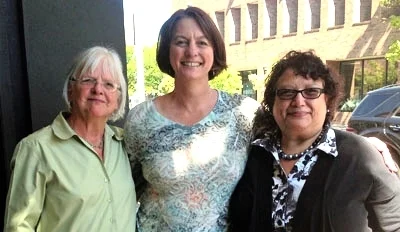 Claire with Eugene Mayor Piercy and Councilor Ortiz