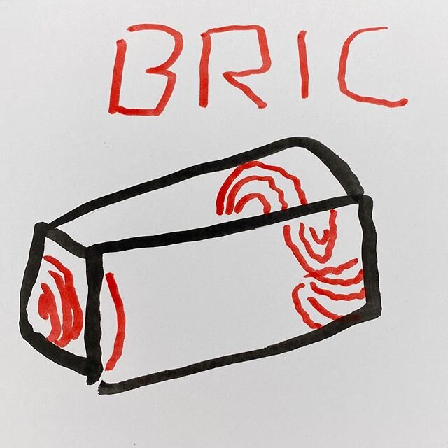 #bric As a count noun, chiefly in plural: each of Brazil, Russia, India, and China, regarded as members of a group of emerging economies. #drawing #drawingaday #wordaday #newwordaday #newword #newwords2019 #newwords2020 #word #art #words Drawing 130.