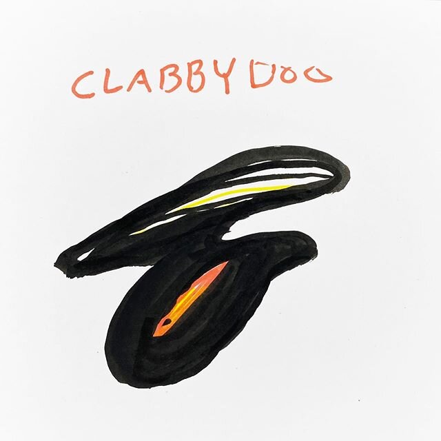 #clabbydoo A large dark mussel; esp. the northern horse mussel, Modiolus modiolus. #drawing #drawingaday #wordaday #newwordaday #newword #newwords2019 #newwords2020 #word #art #words Drawing 140.