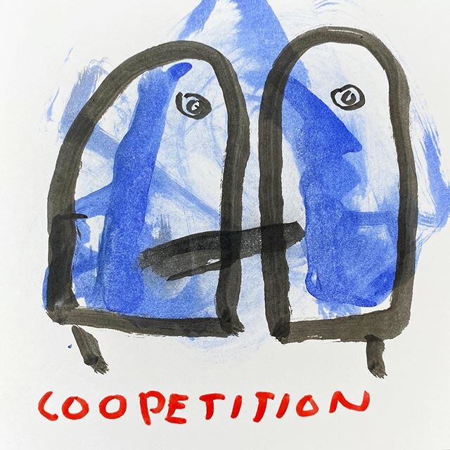 #coopetition Collaboration between rival organizations in the hope of mutually beneficial results. #drawing #drawingaday #wordaday #newwordaday #newword #newwords2019 #newwords2020 #word #art #words Drawing 142.