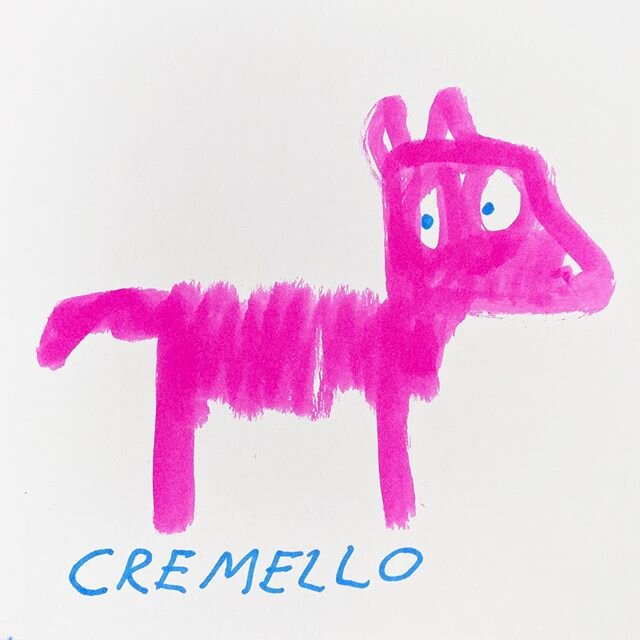 #cremello A horse having a pale, cream-coloured coat, light blue eyes, and pink skin. #drawing #drawingaday #wordaday #newwordaday #newword #newwords2019 #newwords2020 #word #art #words Drawing 143.