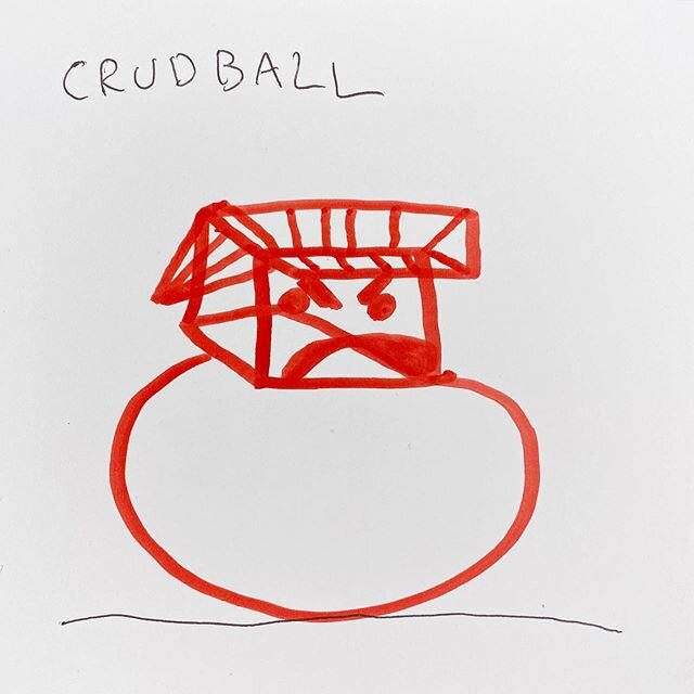 #crudball An unpleasant or despicable person. #drawing #drawingaday #wordaday #newwordaday #newword #newwords2019 #newwords2020 #word #art #words Drawing 145.