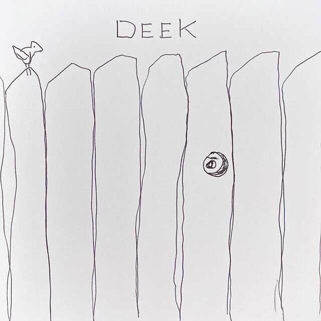 #deek To see (a person or thing); to look at, observe. #drawing #drawingaday #wordaday #newwordaday #newword #newwords2019 #newwords2020 #word #art #words Drawing 146.