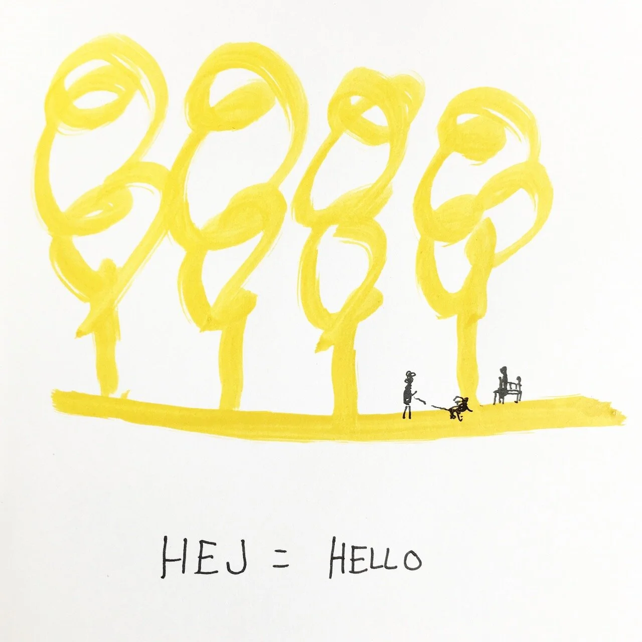 Tomi Slotte Dufva:  Hej = Hello. From Drawing a Day series: https://drawing.plumbing