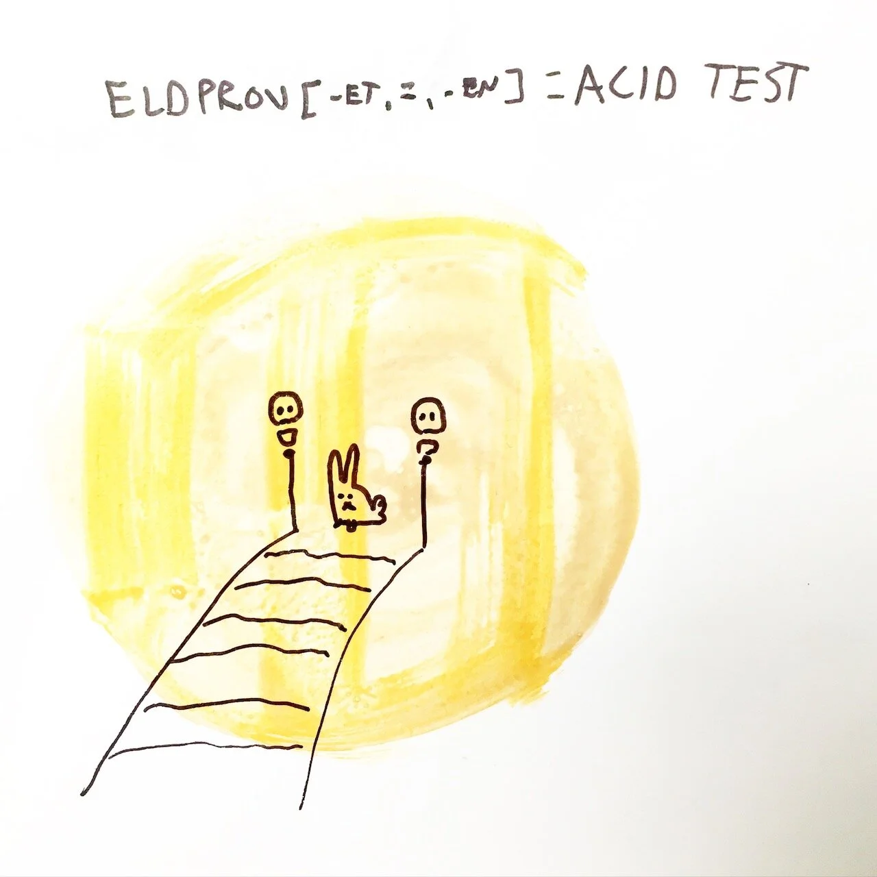 Tomi Slotte Dufva: Eldprov = Acid test. From Drawing a Day series: https://drawing.plumbing