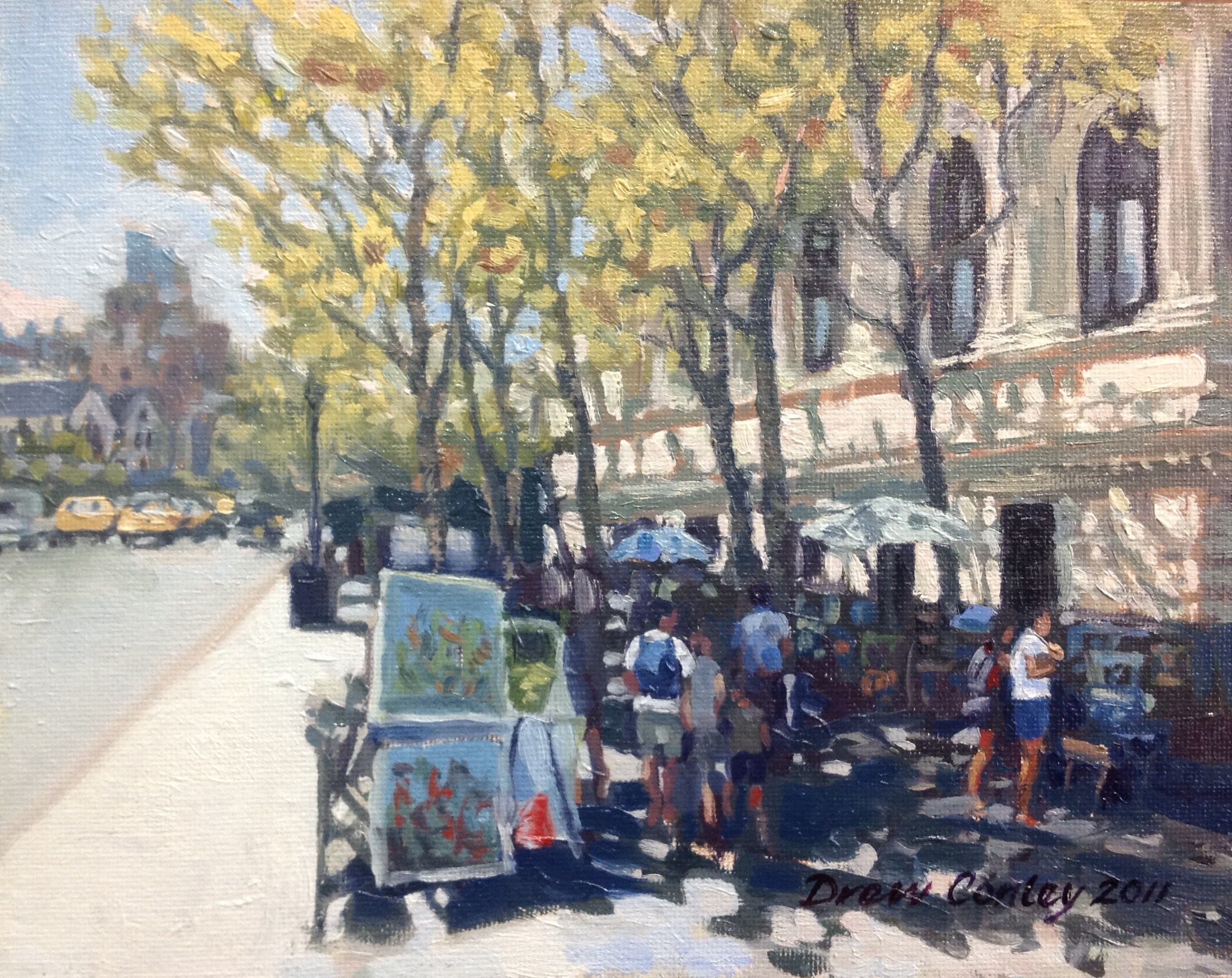 "Art Vendors" (Metropolitan Museum, NYC) / 8x10 Oil on Canvas / Sold