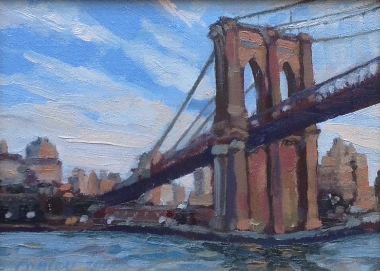 "Brooklyn Bridge" (NYC) / 6x8 Oil on Linen / Sold