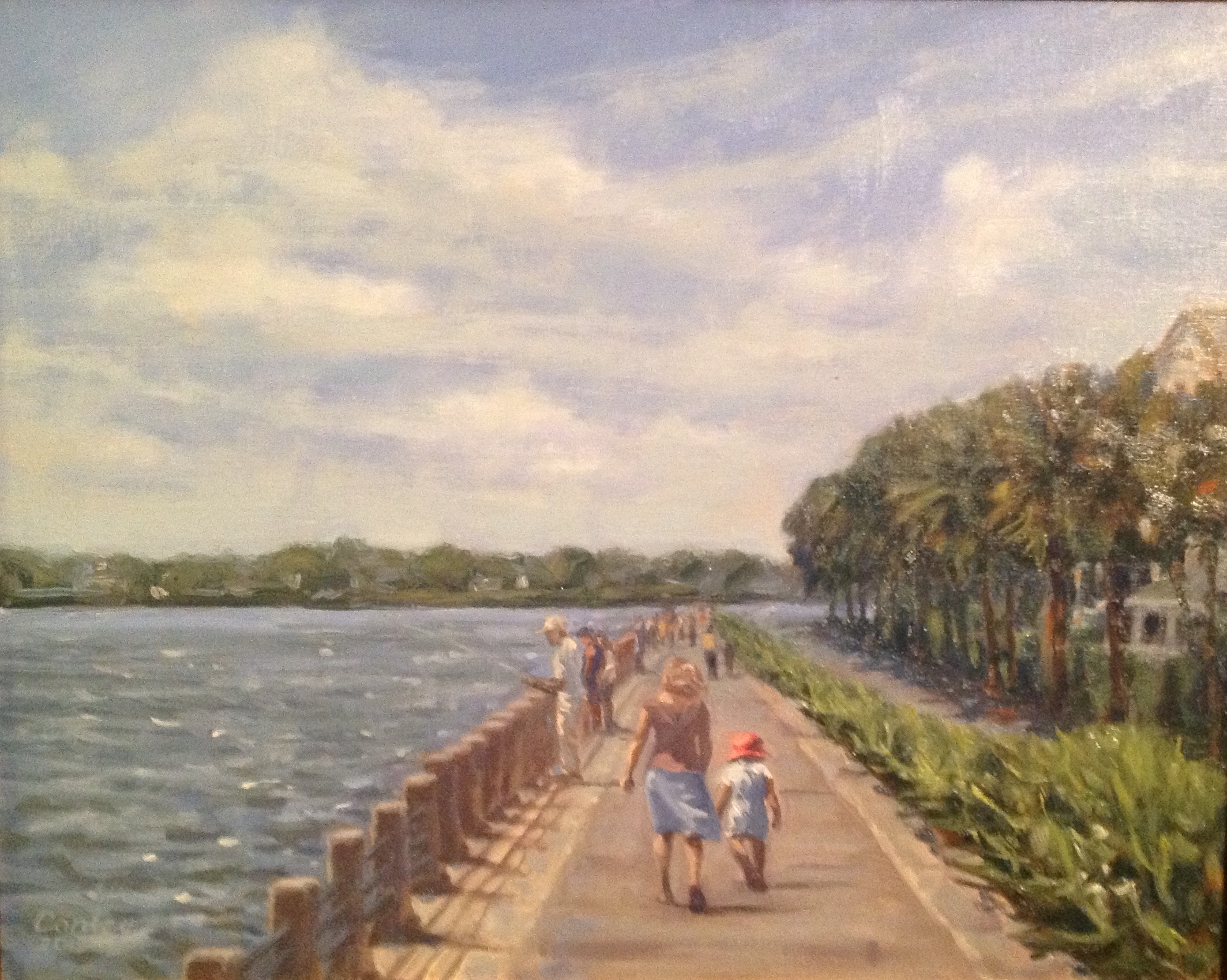 "Morning Stroll" (The Battery, Charleston, SC) / 16x20 Oil on Linen / Sold