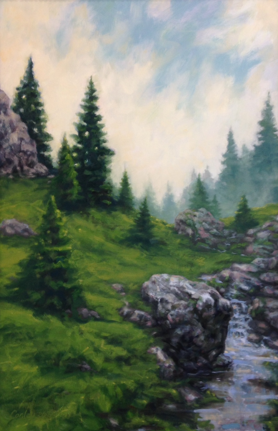 Mt. Pilatus (Lucerne, Switzerland) / 24"x36" Oil on Linen / Sold