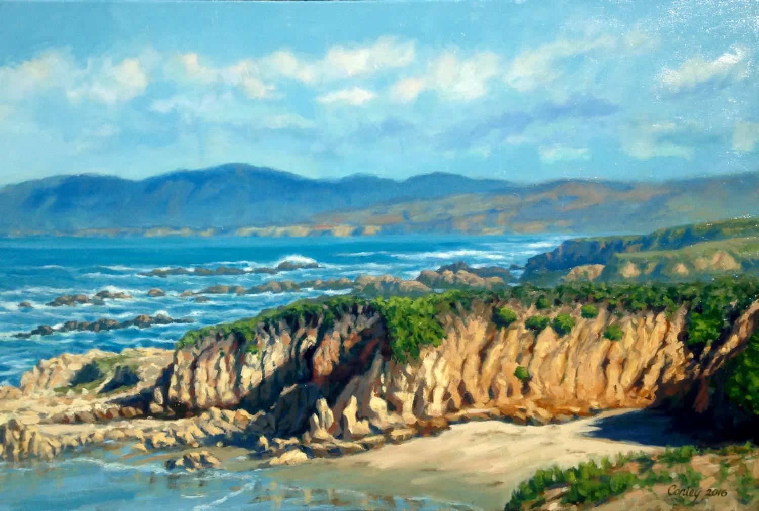 “Coastal Light” (San Simeon, California) / 24x36 / Oil on Linen / Sold