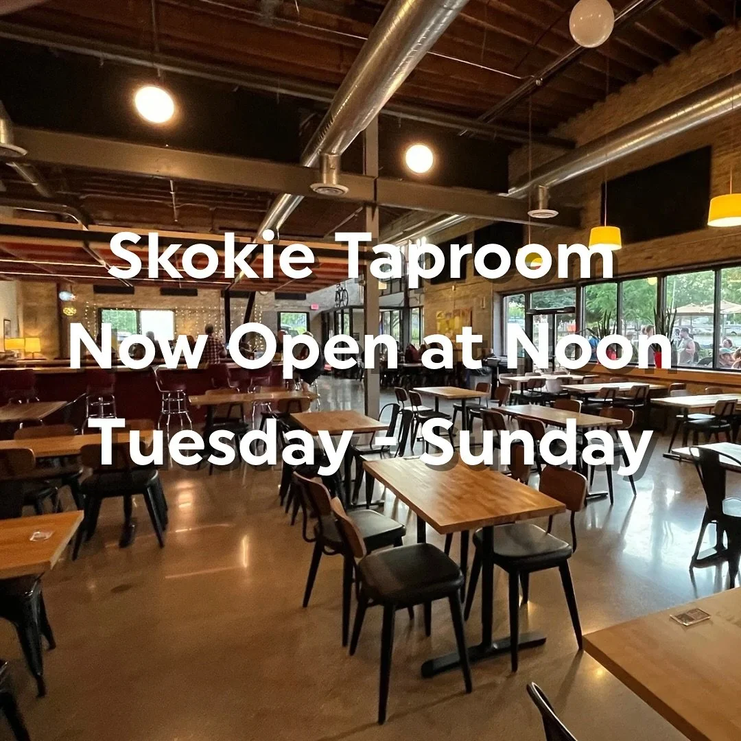 Exciting news! The Skokie taproom now opens at noon every day that we&rsquo;re open (Tues - Sun). Come in, grab a beer and a sandwich from our new pop-up @lrbagels and enjoy the afternoon!
.
.
.
.
#skokie #thingstodoinskokie #chicagobrewery #chicagoc