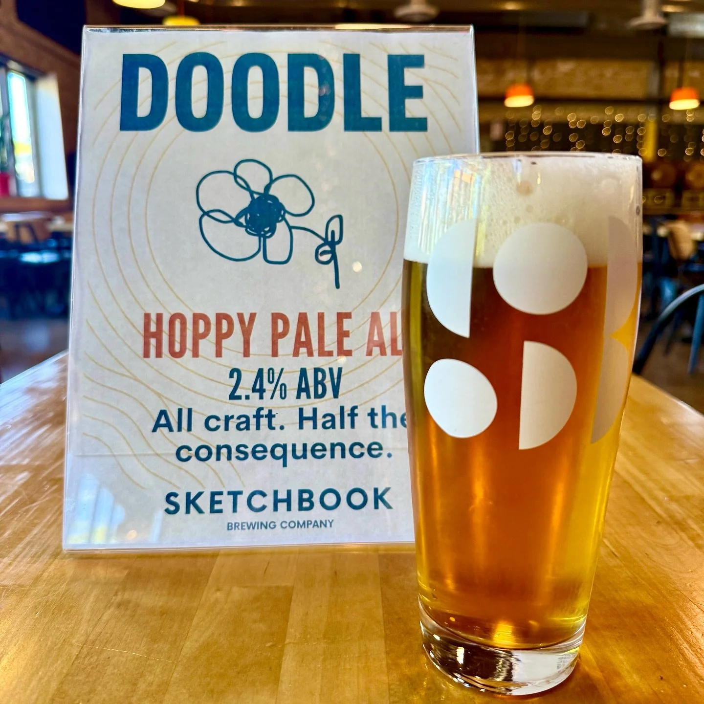 We are ecstatic about the newest beer to join our family. Doodle hoppy pale ale is all of the beer you love with a fraction of the alcohol. Clocking in at just 2.4% ABV, Doodle is designed with the conscious drinker in mind. It&rsquo;s dry, crisp and