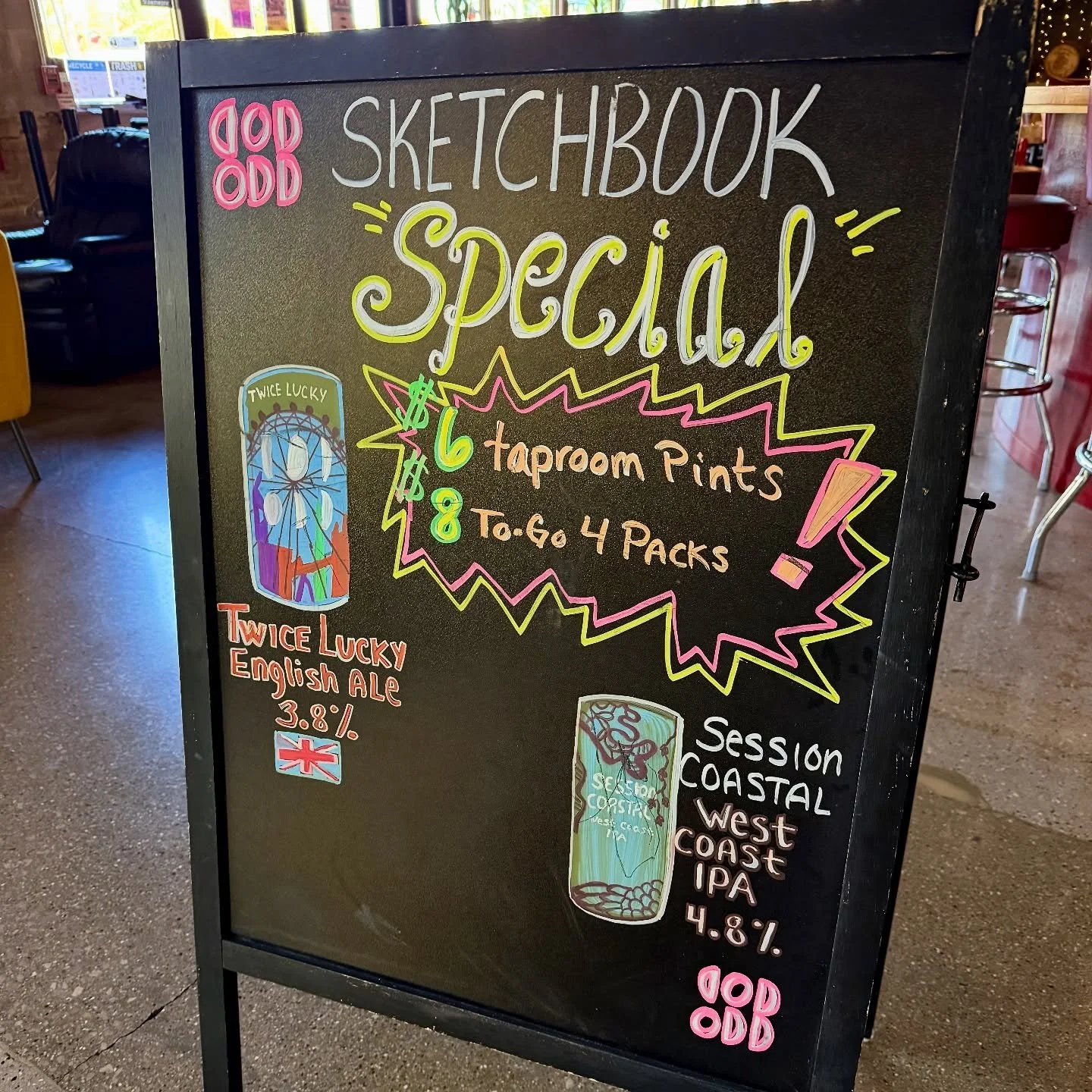 We&rsquo;ve got some tasty specials going on this month. Get $6 pints and $8 to-go four packs of Twice Lucky English ale and Session Coastal West Coast IPA. Also get $5 can pours and $8 to-go four packs of Sonder Track brown ale.
.
.
.
.
#craftbeersp