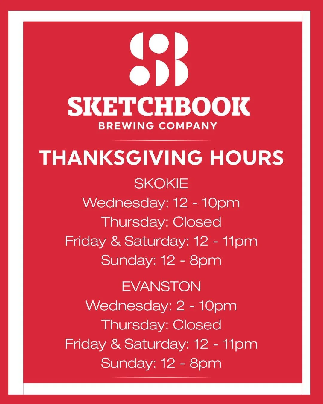 We will be closed on Thanksgiving Day, but open normal hours Wedesday and Friday - Sunday, including all planned activities like trivia, food trucks and True Colors Drag Show and live music. Come visit us! 

We are so very thankful for all of you tha