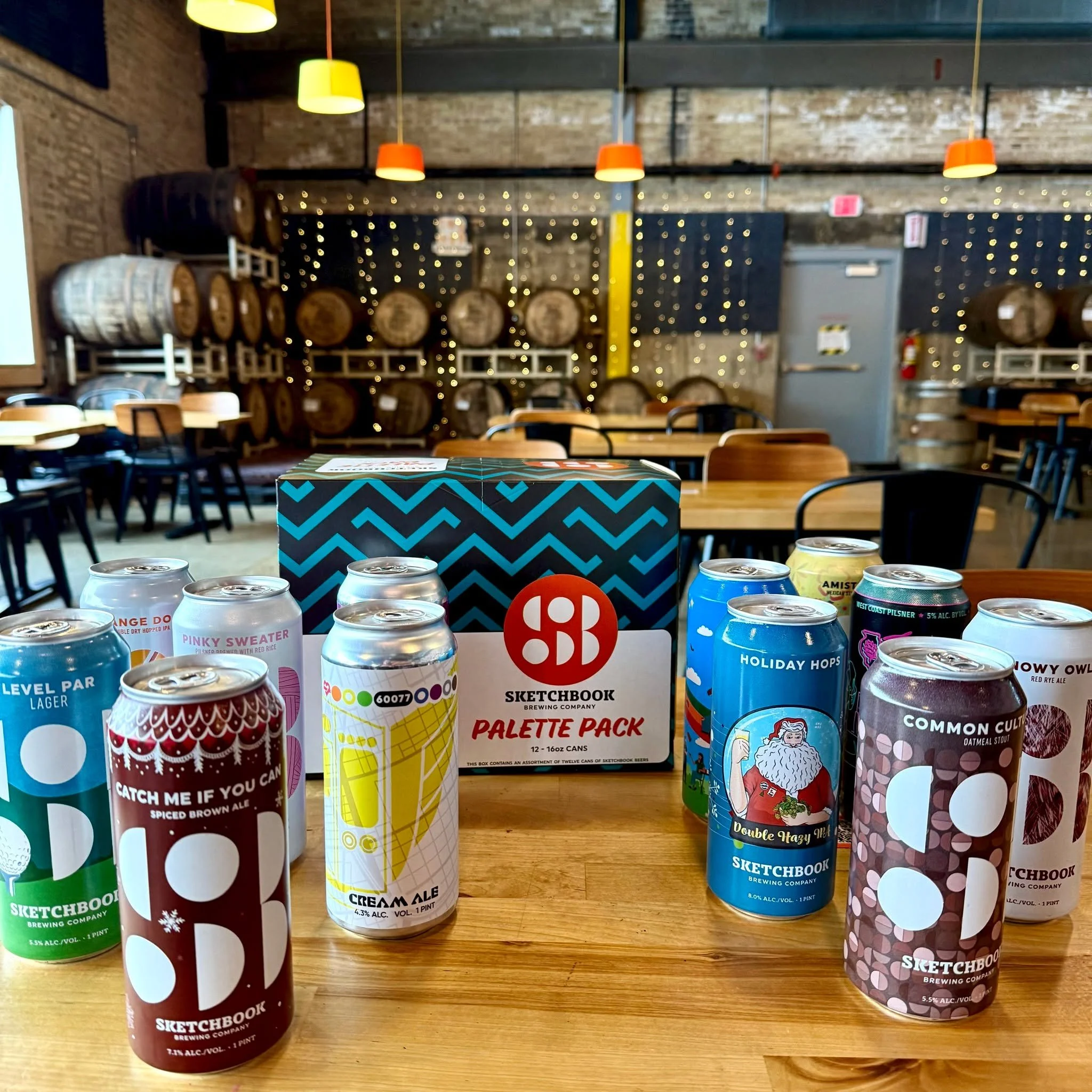 Looking for that perfect gift for that special beer lover in your life? Try our Palette Pack or Gift Box. Palette Packs have 12 of your favorite Sketchbook beers, including our holiday specialties for just $29.95. Gift Boxes include two beers and two