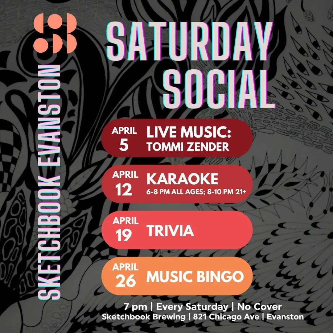 We&rsquo;ve always said Saturdays are for socializing, so join us every Saturday as we&hellip;socialize. Here&rsquo;s what we&rsquo;re up to this month:

April 4: Live Music from Tommi Zender (@tommizen2018) 
April 11: Karaoke
April 18: Trivia
April 