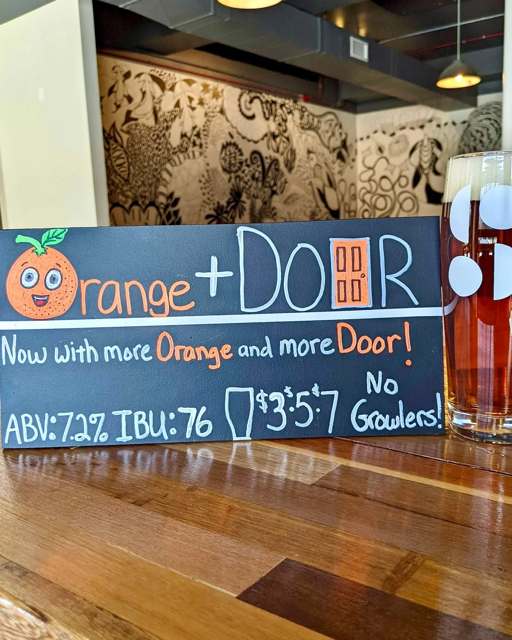 Happy 10th anniversary to our Evanston taproom! In honor of the celebration, we tapped a special batch of Orange + Door - now with more orange and door! One of our first beers ever tapped and named after the orange alley door we served it out of, peo