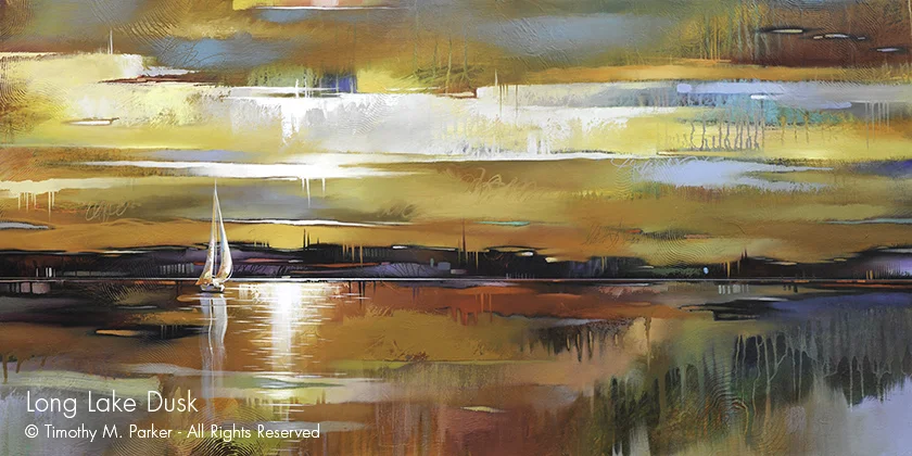 Long Lake Dusk Abstract Fine Art Print Free Shipping Art2d Gallery Naples Fl Contemporary Fine Art Prints Modern Abstract Artwork By Southwest Fl Artist Timothy Parker