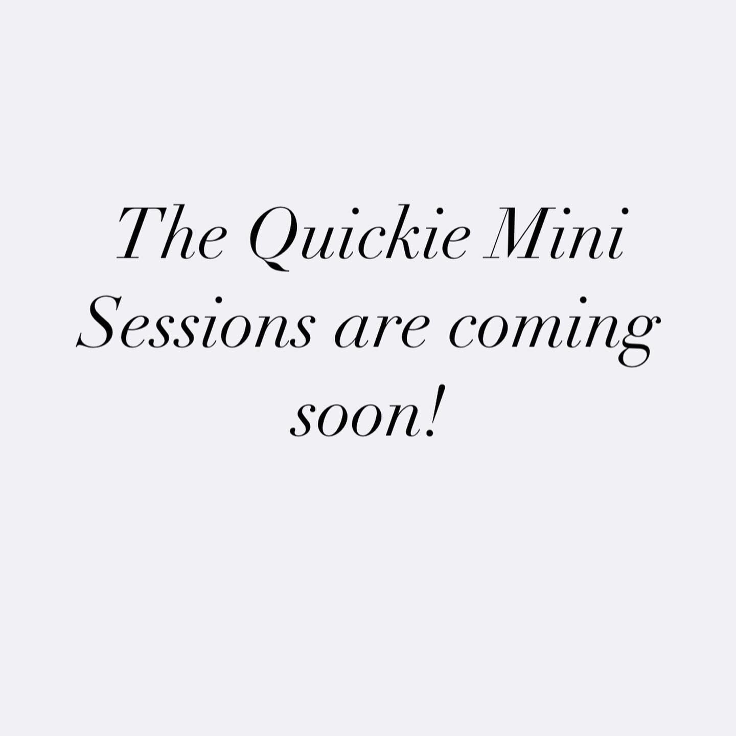 The Quickie Mini Sessions are coming soon! 

Click on the link in my bio, then click onto my blog, then add your email address to become a blog subscriber (if you&rsquo;re on a smart phone you&rsquo;ll find the box at the very bottom of your scrollin
