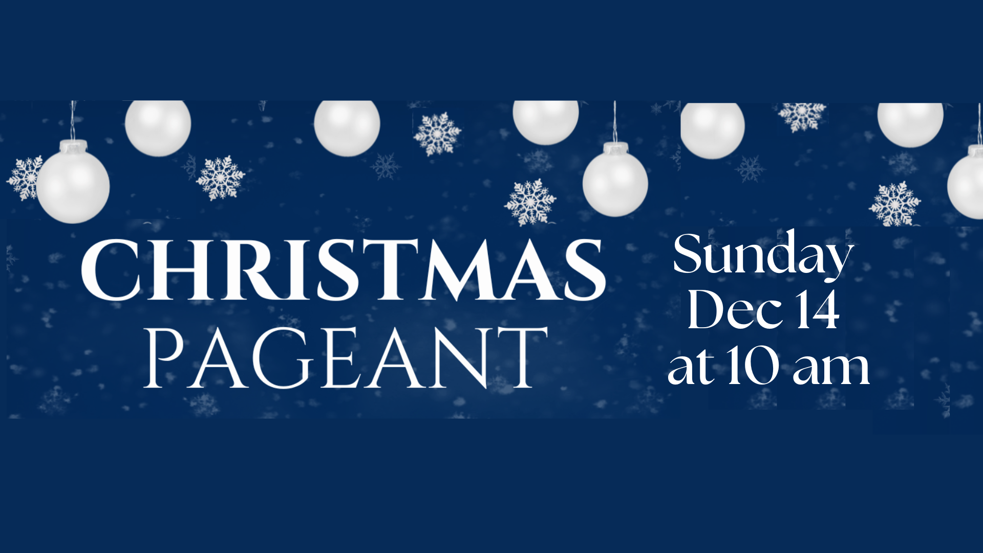 Children's Christmas Pageant on December 14!